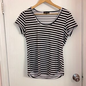 New without tags Love + Joy Black and white horizontal stripe top